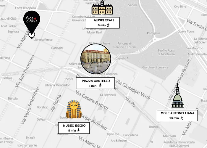 Acadamis - Garibaldi 9 Bis - Piazza Castello Lägenhet Turin